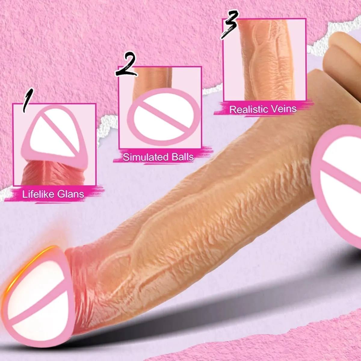 Vibrador enorme realista, vibração para masturbação feminina, penetração telescópica do pênis, vibrador anal, pau grande, brinquedos sexuais adultos sexy