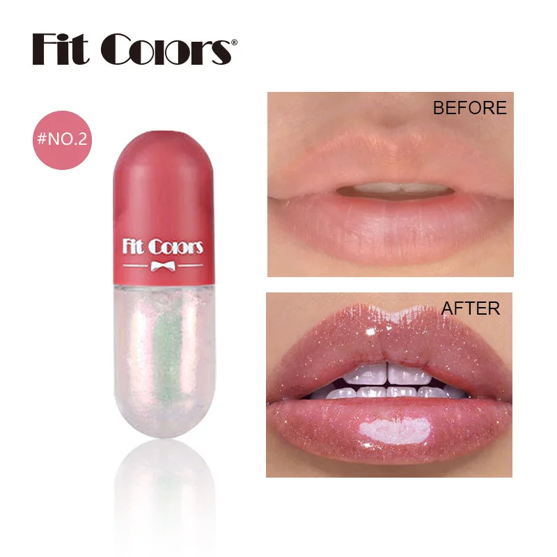 Mini cápsula líquida labial blam hidratante transparente mudança de cor lábio plumping óleo espelho geléia plumping brilho labial cosméticos
