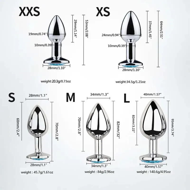 Metal suave anal plug base de jóias de aço inoxidável suave butt plug massageador de próstata vibradores ânus estimulador brinquedos sexuais adultos