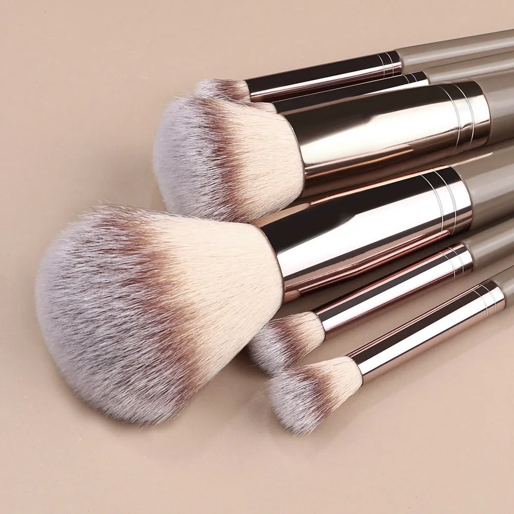 1-20 pçs pincéis de maquiagem conjunto sombra de olho fundação blush iluminador corretivo ferramenta de beleza feminina puffs beleza esponjas polegar puffs