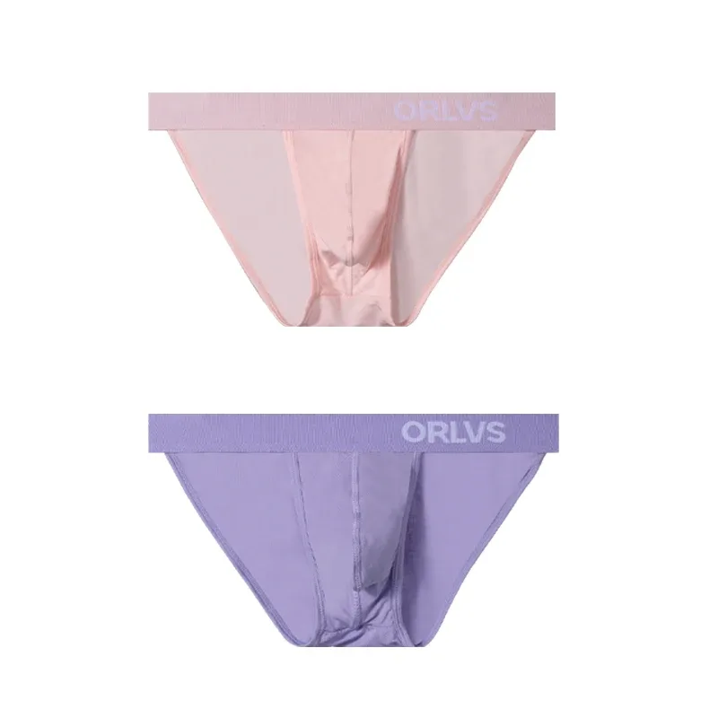 Cuecas modal ultrafinas masculinas, bolsa convexa em u, cintura elástica brilhante, cor sólida, respirável, roupa íntima diária, 1 peça