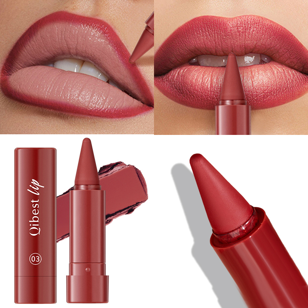 Batom torcido para lábios, caneta multiuso em pó, blush, veludo, fosco, à prova d'água, copo antiaderente, maquiagem labial