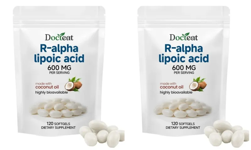 R-α 硫辛酸軟膠囊，每份 600 毫克，120 粒，用椰子油製成，方便的日常健康營養支持