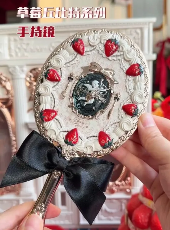 Flower Knows Handheld Makeup Mirror Air Cushion Comb All Series Relief Pattern Limited Color Makeup Tool Kit