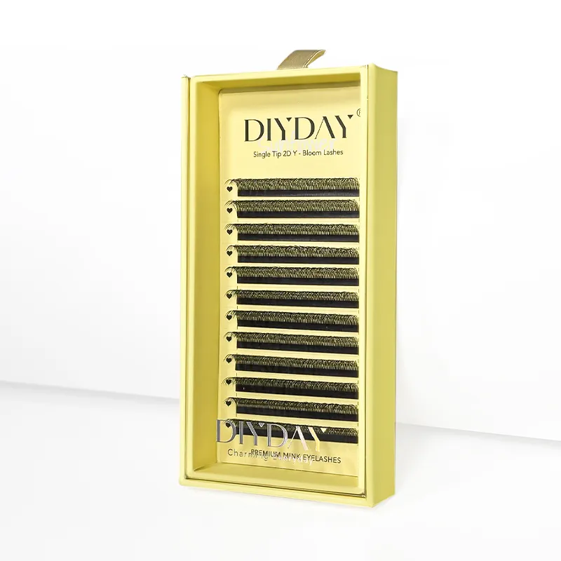 Single Tip 2D Y Eyelash Extension More Denser Softer False Mink Lashes Premade Fans Y Shaped Eye Lashes for Makeup Tools