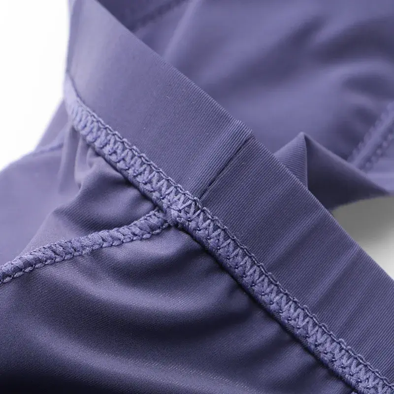 Men's Panties Ice Silk Breathable Underwear Thin See-Through Bikini Slip Homme Sexy Ultra Low Waist Bulge Pouch Boxer Briefs