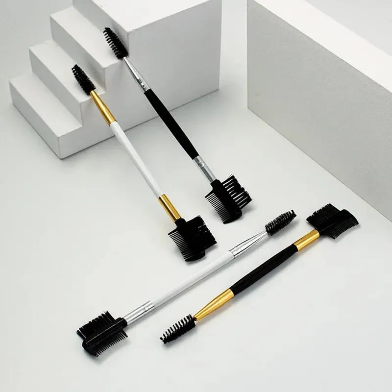 1PC Double Ended Eyebrow Comb Brush Beauty Makeup Brushes Eyelash Applicator Professional Make Up Tool
