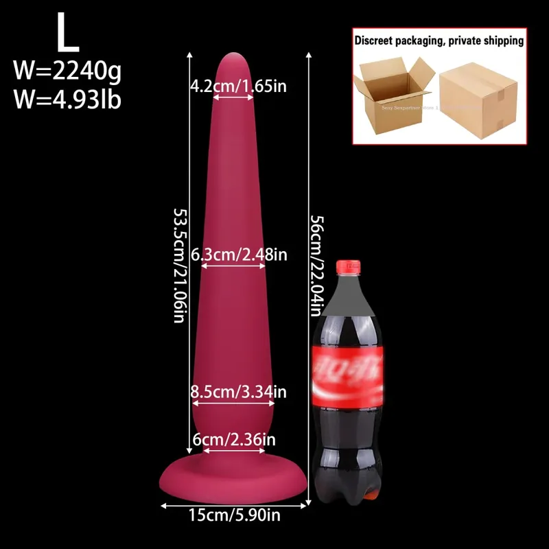 66cm Super Long Huge Anal Plug Big Thick Butt Plugs Training Anal Dilator Toy Prostate Massager Adult Anal Sex Toy For Women Men