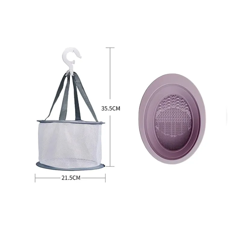 Makeup Brushes Sponge Blender Puff Cleaner Make Up Tools Washing Cleaning Liquid Bowl Air Drying Net Set For Powder Eyeshadow
