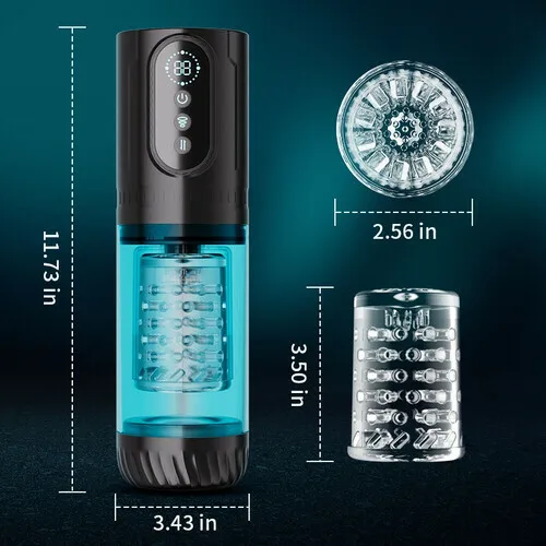 Bomba peniana masculina automática com 9 modos de rotação de impulso de sucção 3D realista para homens adultos máquina de brinquedo sexual Boquete Stroker