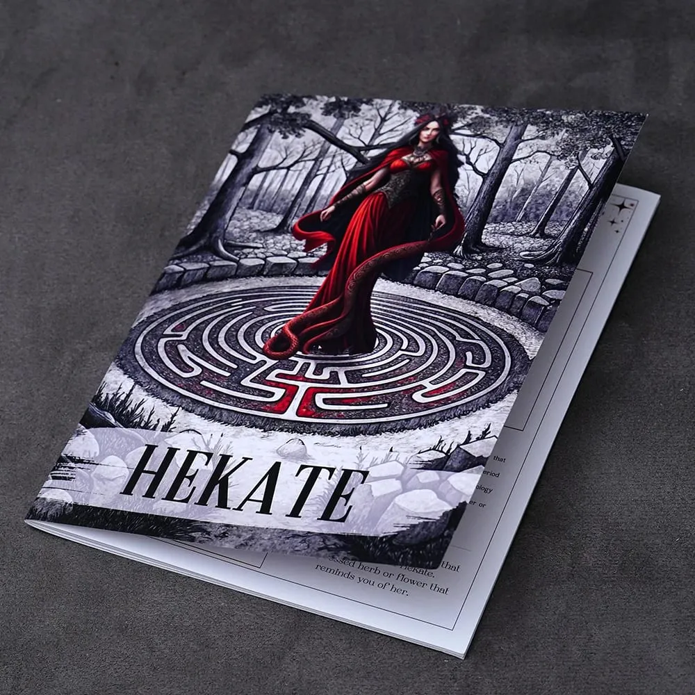 赫卡忒魔法書第 2 卷：36 頁巫術工作簿與法術日記 – 空心地球啟發的巫術魔法魔法書