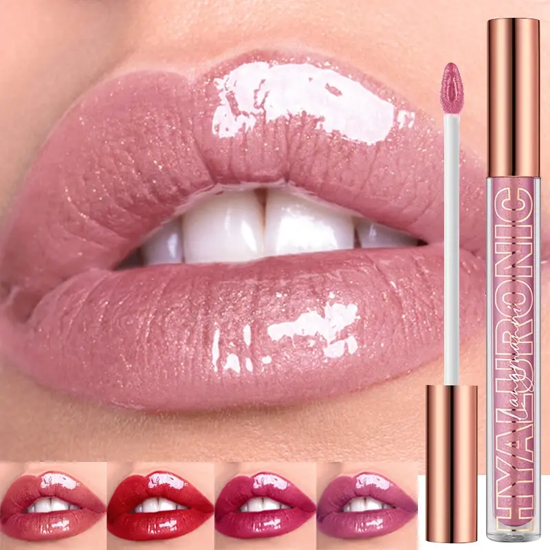 Brilho perolado plumping brilho labial diamante glitter nude rosa batom líquido vidro brilhante à prova dwaterproof água sexy lábio matiz maquiagem labial