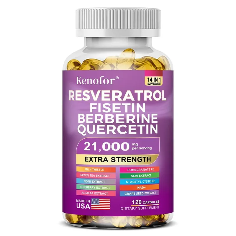 Resveratrol NAD Grape Seed and Berberine Capsules Improve Immunity Antioxidants Cardiovascular Health Promotes Smooth Skin