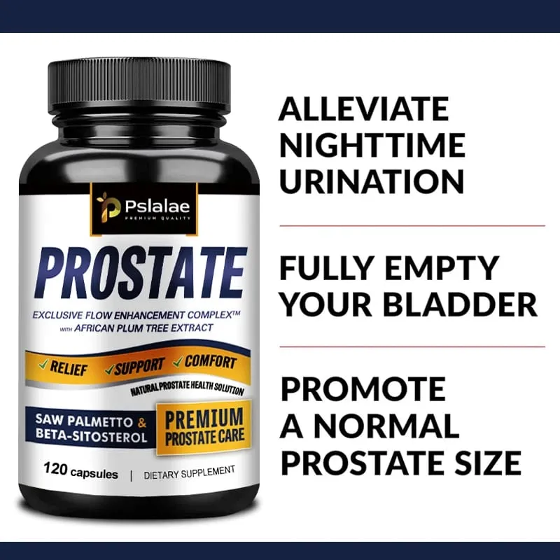 Prostate 3-Pack Saw Palmetto and Beta Sitosterol Supplements Healthy Support Size Supports Urinary Relief and Bladder Control