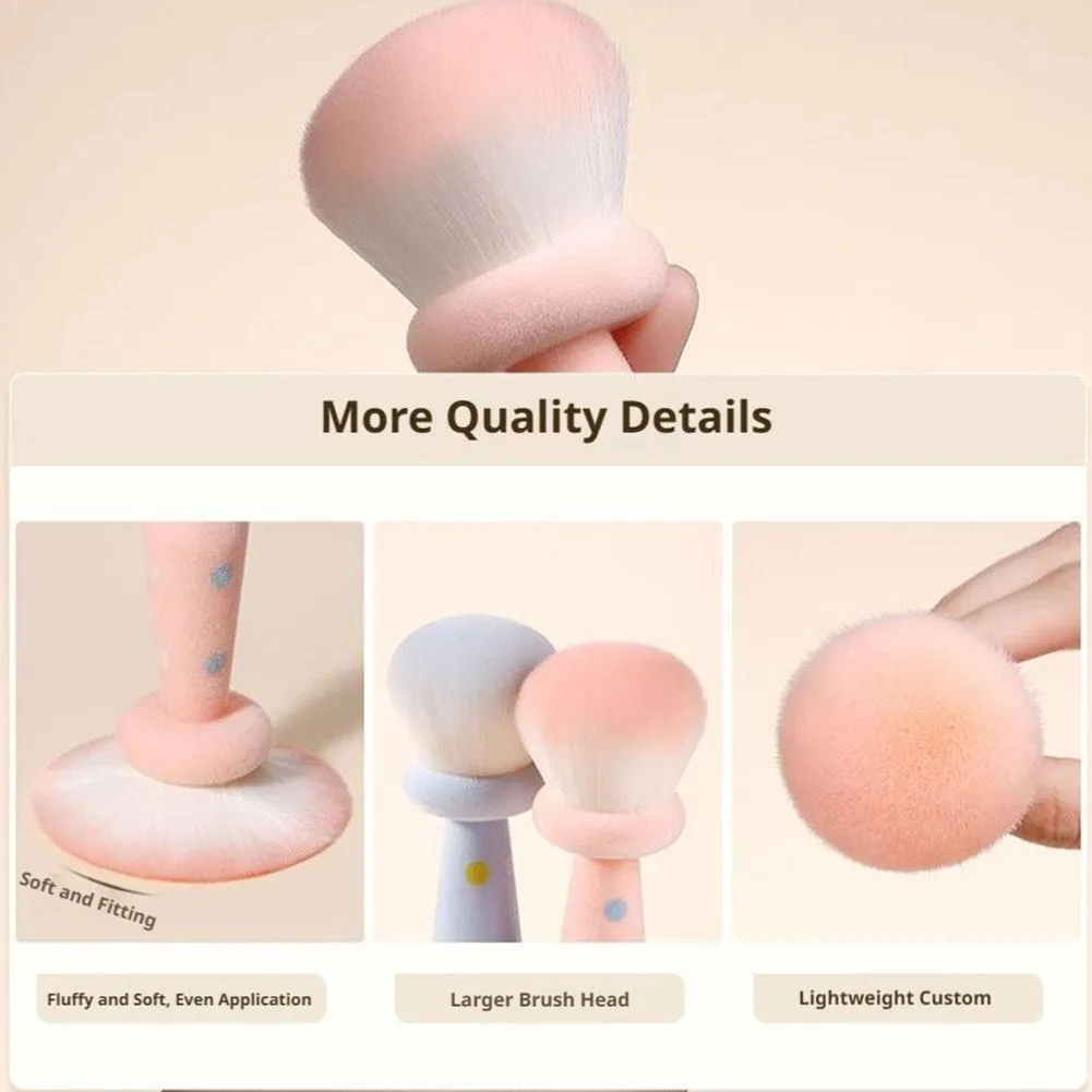 Pincéis de blush de maquiagem para bochechas, pincel grande de pó facial para pó solto, pincel de base macio ultramacio para pó mineral