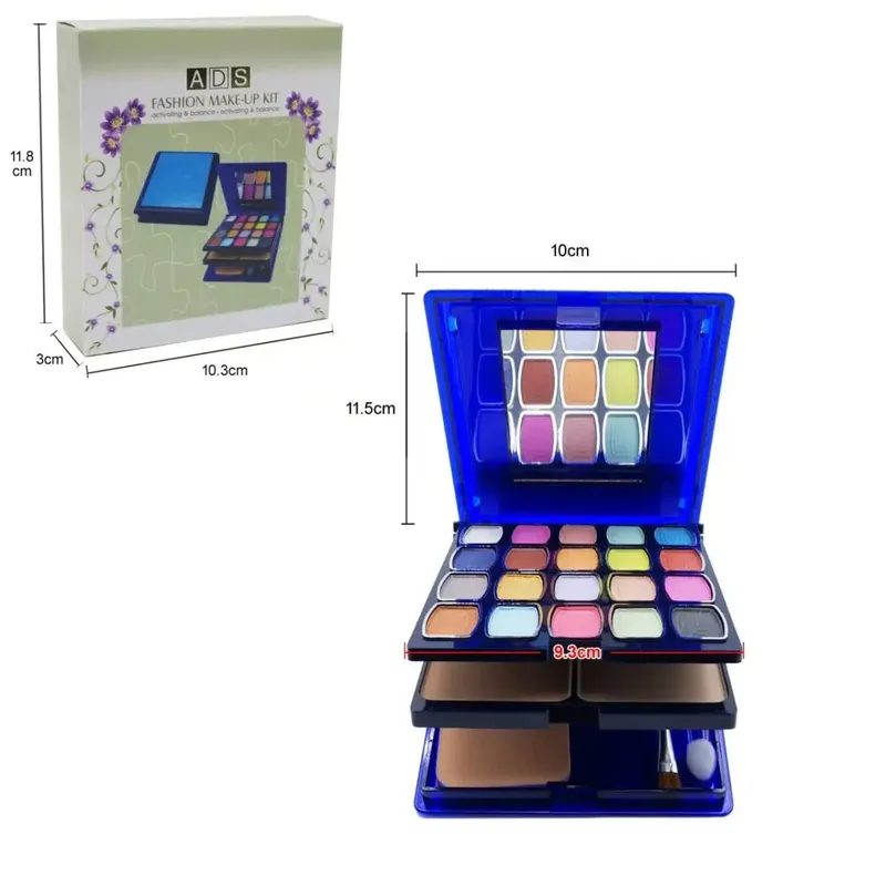 30-color multifunctional makeup palette eyeshadow + blush + powder + lip gloss comes with a powder puff eyeshadow brush cont