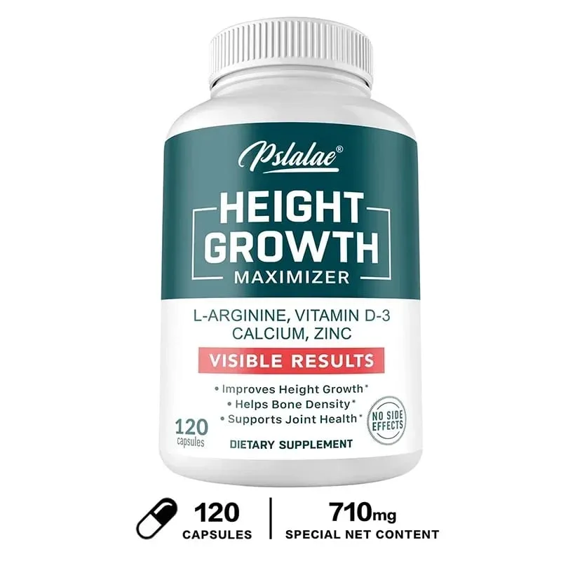 Height Growth Supplement With Vitamins and Calcium Zinc Improves Bone Strength Natural Promotes Growth Improve Immunity Vegan — image 8