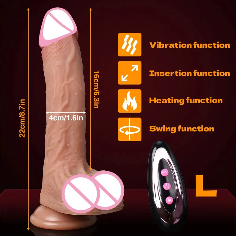 Vibrador realista telescópico, pênis artificial, masturbação feminina, ponto g, massageador vaginal, pau grande, brinquedos sexuais para mulheres 18 +