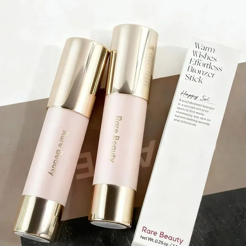 Barra de sombra bronzeadora de beleza rara, lado brilhante, bronze frio, tom cinza, bastão de contorno, suave, duradouro, à prova d'água, maquiagem facial, cosméticos