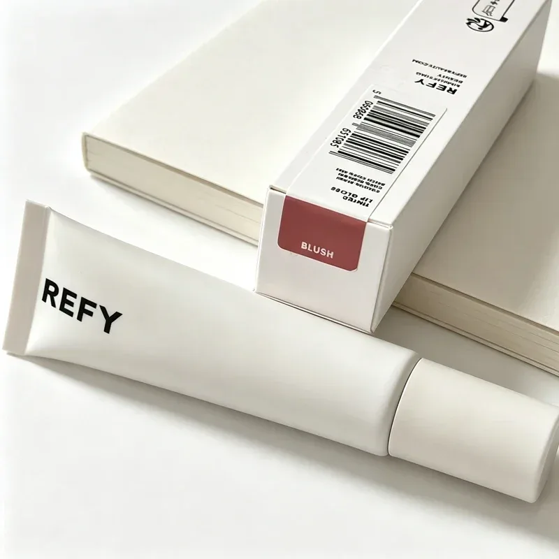 Brand Refy Lip Gloss Metal Applicator Deeply Moisturizing Nourishing Plumping Shine Non-Sticky Satin Nude Lip Makeup Cosmetics