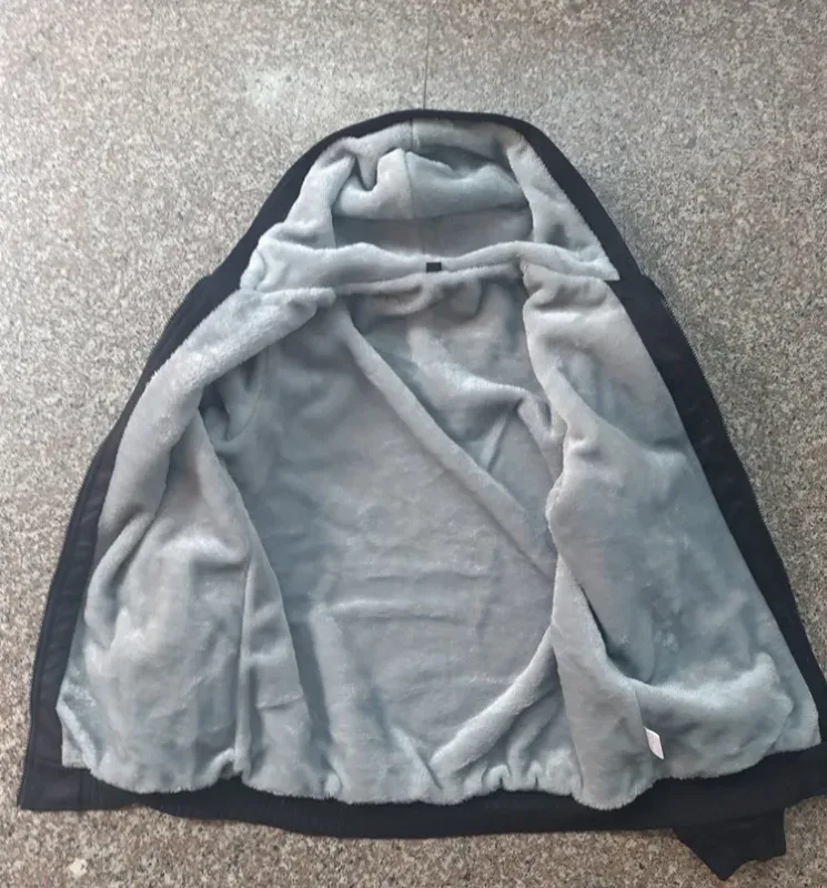Security Hoodies Men Cool Winter Thicken Wool Liner Security Professional Work Clothes Sweatshirts Pullover Jacket