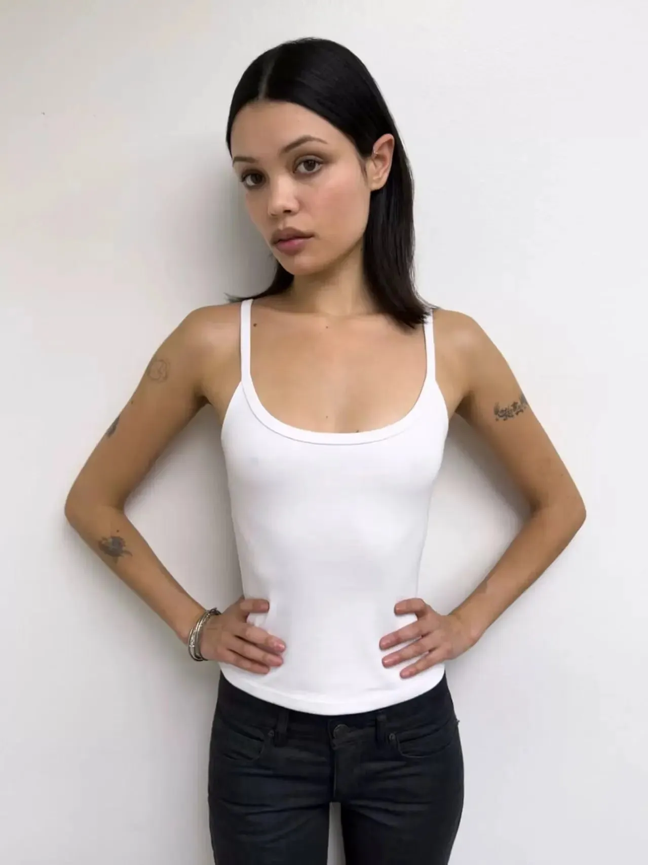 Tank American Style Crew Neck Slim Fit Stretch Basic Crop Top Sweet & Cool Sexy Camisole Vest