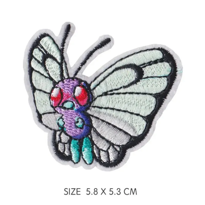Cloth Patch Pikachu Clothes Stickers Sew on Embroidery Patches Applique Iron on Clothing Cartoon DIY Garment Decor