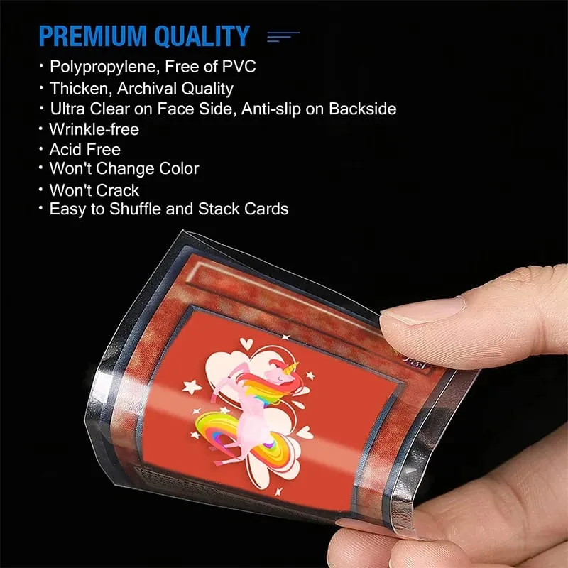 100 pçs transparente cartão de jogo capa clara protetor manga titular para pokmones jogo de tabuleiro id pasta de negociação foto bolsa kit brinquedo