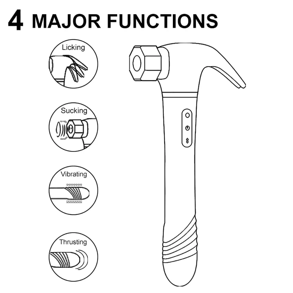 Vibrador martelo multifuncional, máquina sexual, estimulação do ponto g, vibrador telescópico, massagem vaginal, sucção de clitóris, masturbador feminino — image 3