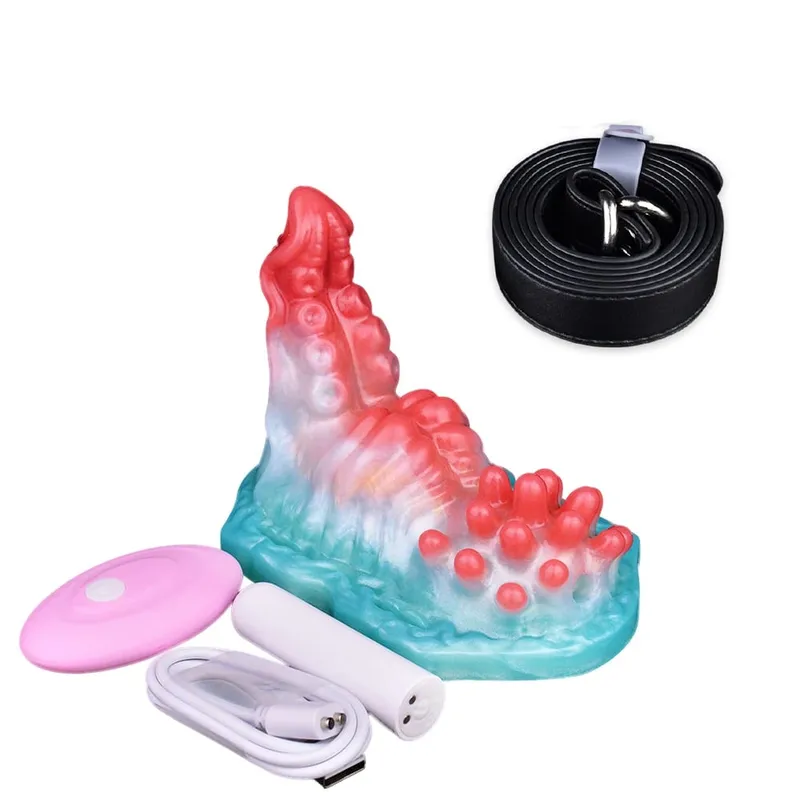 無線控制矽膠八爪魚/顆粒性愛研磨器震動器研磨駝峰摩擦振動按摩女性自慰
