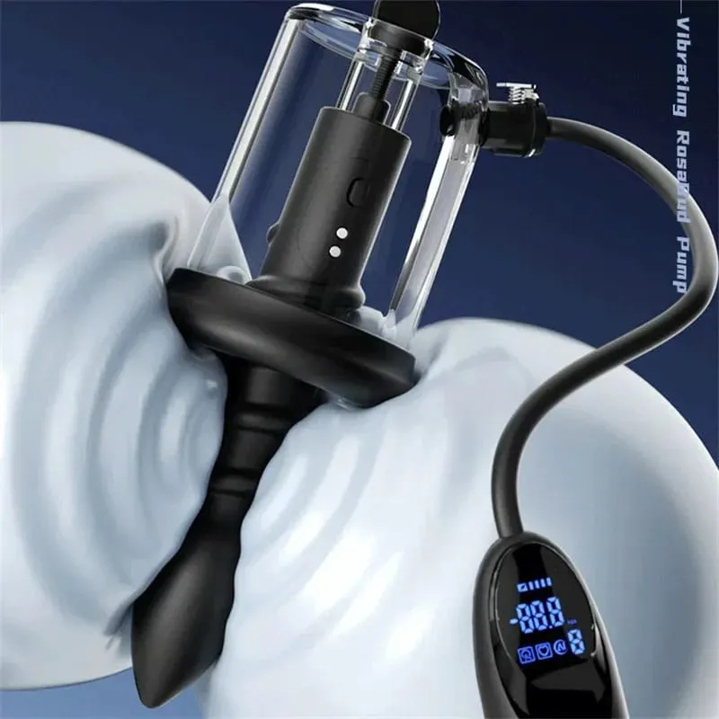 Vibração elétrica sucção ânus rosebud bomba vibratória butt plug vácuo otário masculino massageador de próstata ferramenta anal brinquedos sexuais para homem