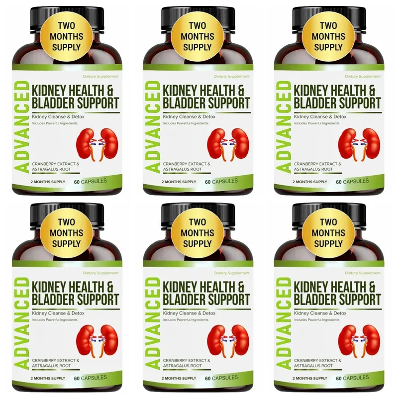 Suplemento de suporte renal para restauração renal com Chanca Piedra Cranberry Juniper Berries para desintoxicação e saúde da bexiga 60 contagens