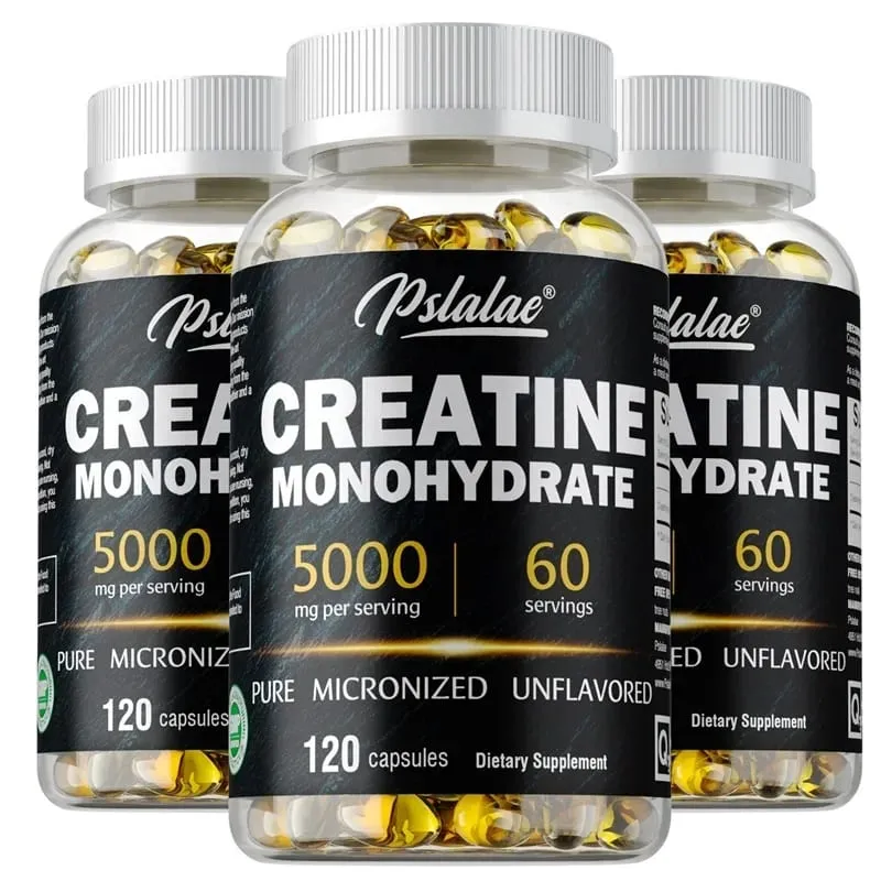 Creatine Monohydrate Capsule - Enhance Muscle Strength Relieve Fatigue Promote Energy Production and Improve Performance