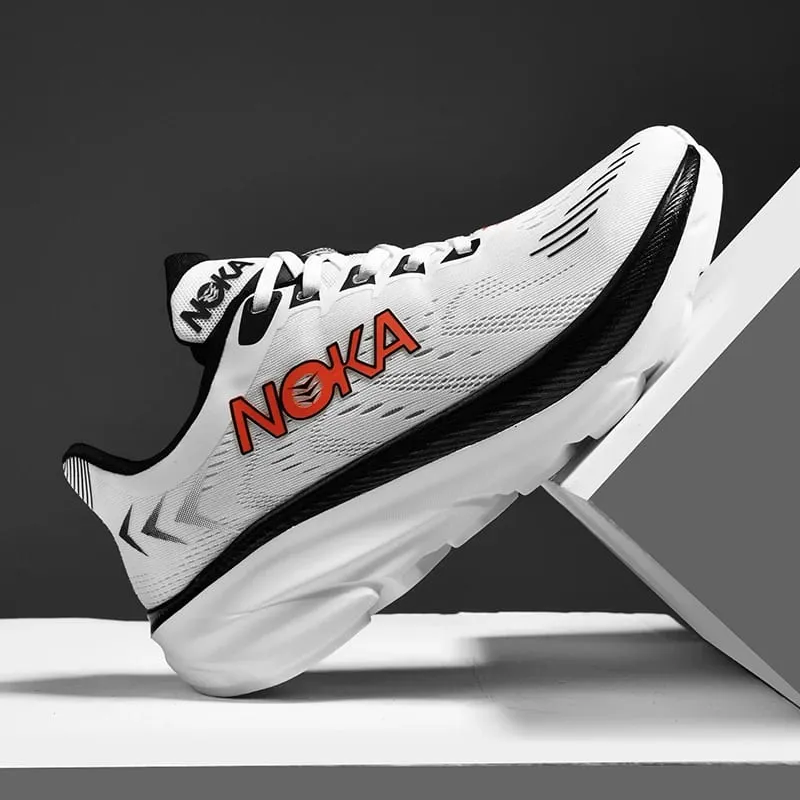 Sapatos de corrida masculinos jogging respirável malha amortecimento antiderrapante ao ar livre sapatos de luxo casal treinador tênis de corrida fora de estrada sapatos — image 7