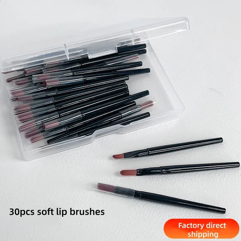 30 件一次性唇刷化妝刷套裝遮瑕眼線刷化妝迷你工具化妝品塗抹器化妝工具