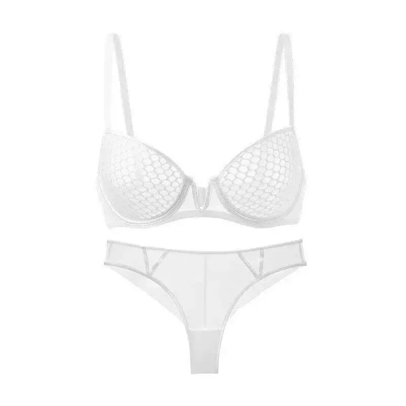 Conjunto de sutiã minimizador ultra-fino para busto grande feminino estilo verão macio underwire suporte lateral anti-flacidez conforto lingerie diária