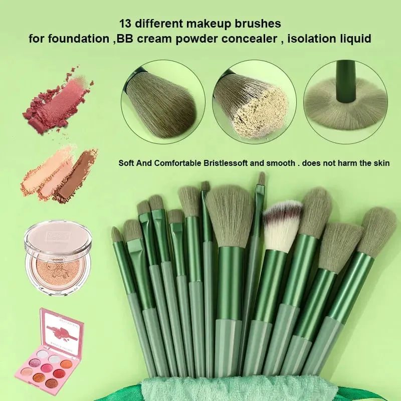 13 件化妝刷組化妝遮瑕腮紅粉刷眼影螢光筆粉底刷化妝品美容工具