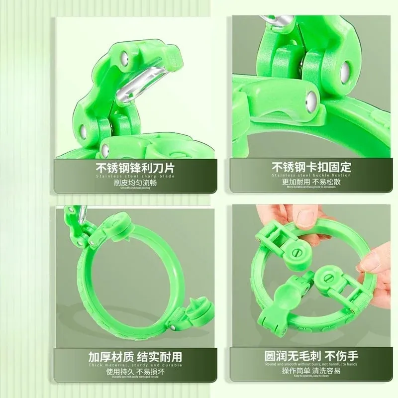 水果和蔬菜工具手持式旋轉削皮器適用於蘋果梨廚房小工具水果螺旋器削皮器機禮品創意