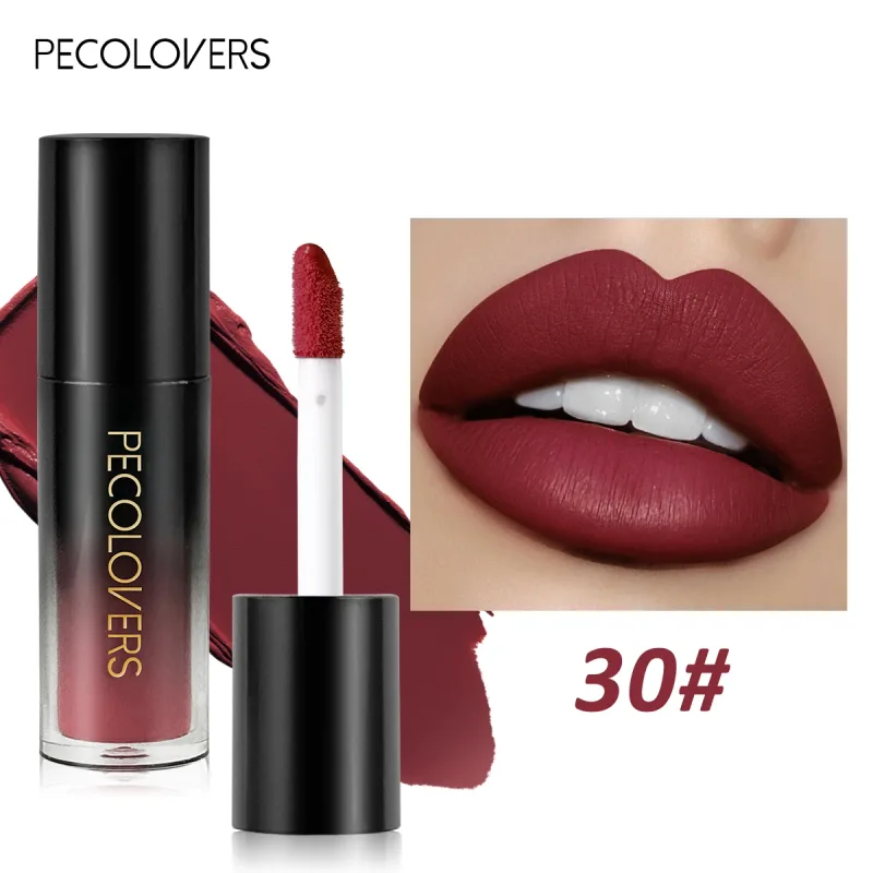 Brilho labial de veludo fosco, múltiplas cores, à prova d'água, de longa duração, copo antiaderente, batom suave para aplicar alta renderização de cores