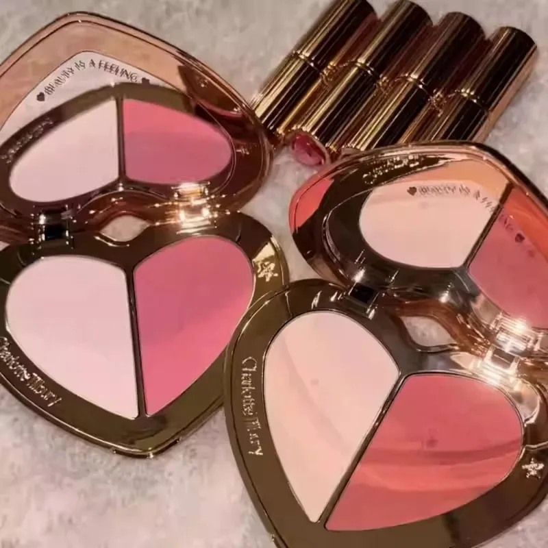 Charlotte Tilbury Liquid Foundation Cushion Foundation Setting Spray Pressed Powder Love 2 Color Powder Blusher Eyeshadow Rouge