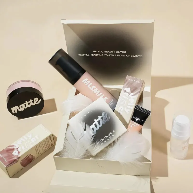 Long Lasting Makeup Set Oil Control Loose Powder Matte Primer Liquid Foundation Concealer Moisturizing Flawless Base