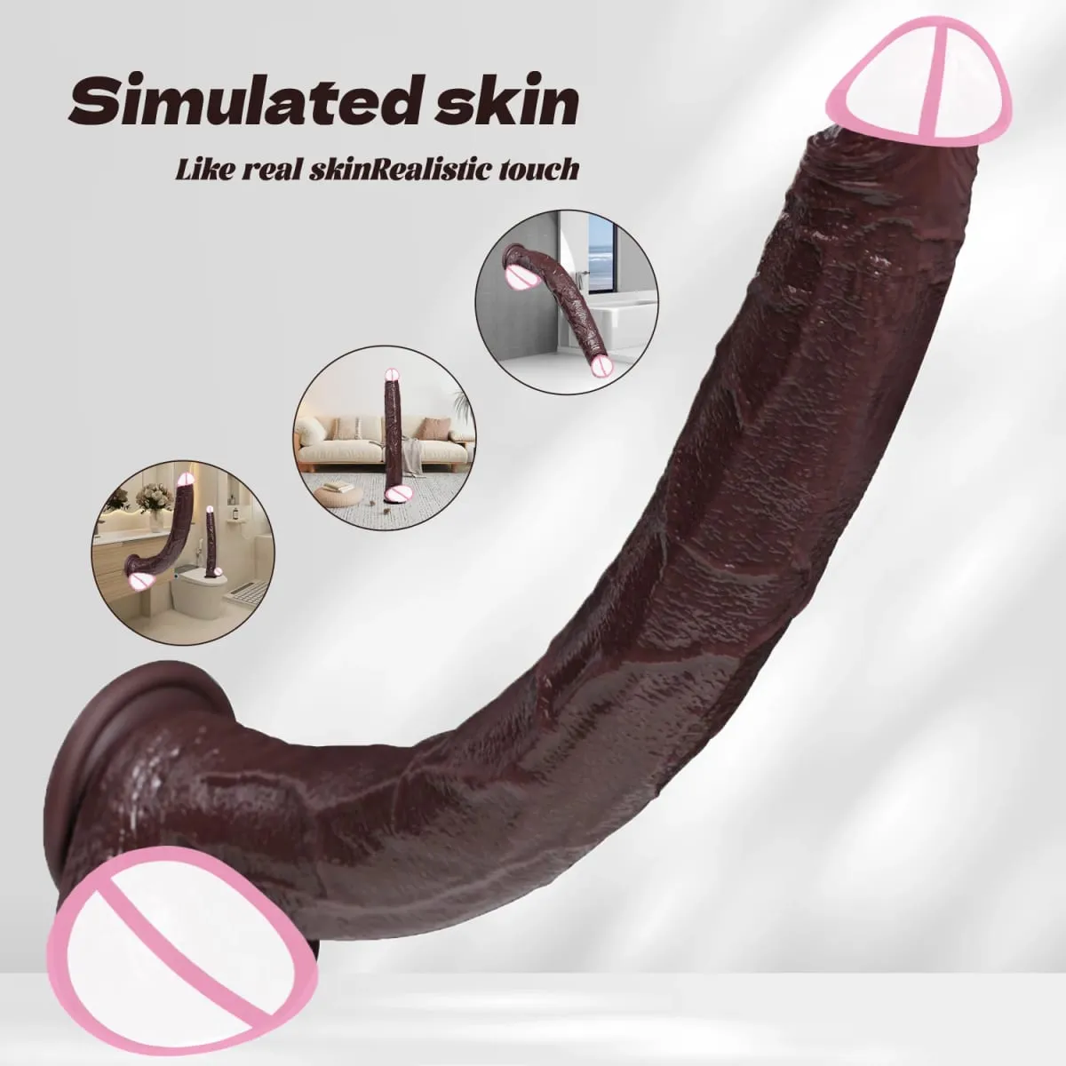 Ealistic longo vibrador preto anal plug com ventosa longo pênis butt plug brinquedo sexual para homens mulheres phallus anal dilatador estimulação