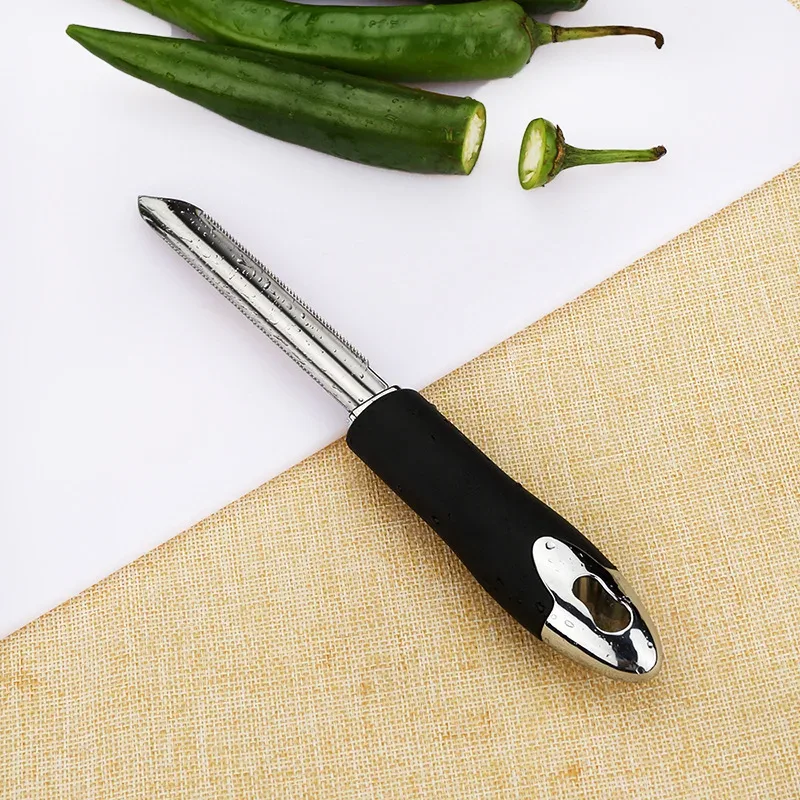 Extrator de núcleo de pimentão casa portátil aço inoxidável abobrinha abobrinha pepino corers gadgets cozinha especial com borda serrilhada