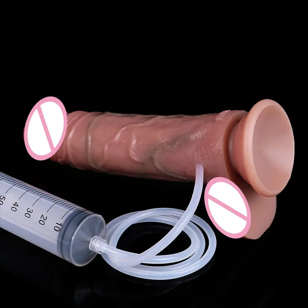 Veias profundas ultra esguichando vibrador silicone pele toque longo ejaculação butt plug para homens mulheres g-ponto estimular 18 + brinquedos sexuais