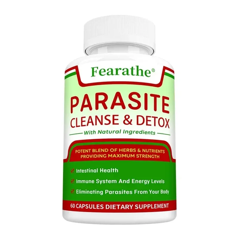 Intestinal Parasite Cleanse Capsules - Black Walnut + Wormwood Herbal Blend Digestive Health Colon Detox & Gut Health Support