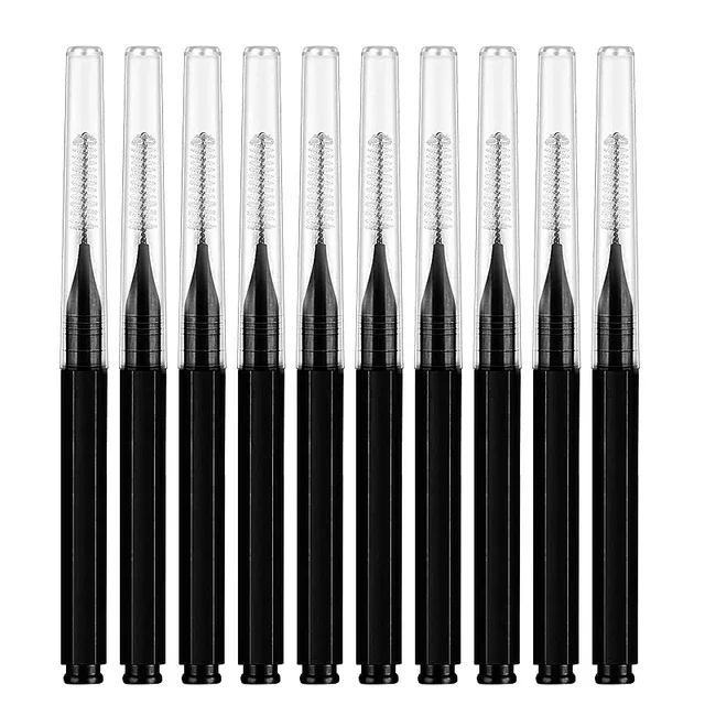 10/20 pçs escovas de sobrancelha mini escova de levantamento de sobrancelha descartável maquiagem cílios ferramenta dente escova interdental lash extensão suprimentos
