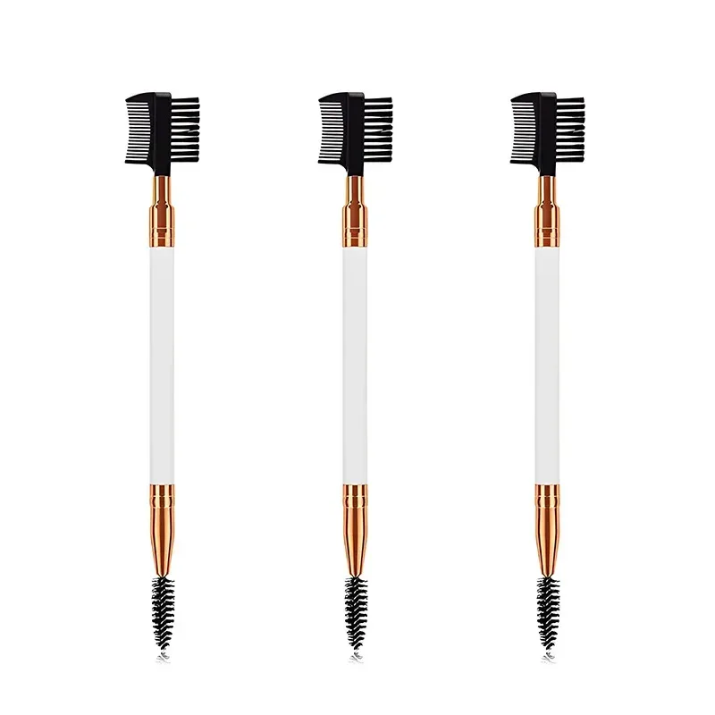 3/10 PC 1PC Pincel de pente de sobrancelha de ponta dupla Pincéis de maquiagem de beleza Aplicador de cílios Ferramenta de maquiagem profissional