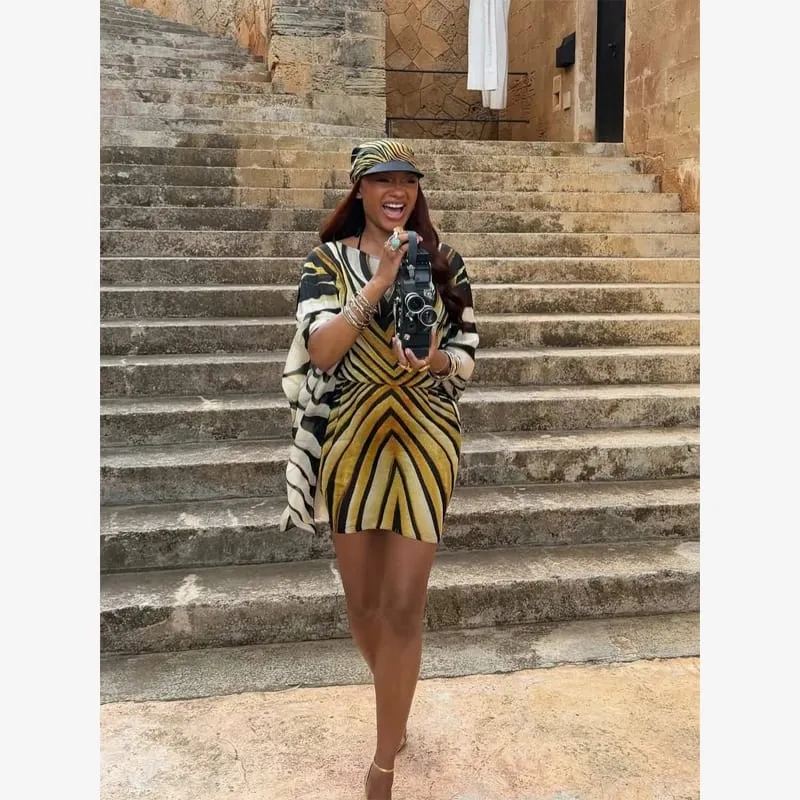 Vestido maxi envoltório de manga comprida com listra vertical de linho com decote em V bainha assimétrica vestido de férias adequado para uso diário no trabalho