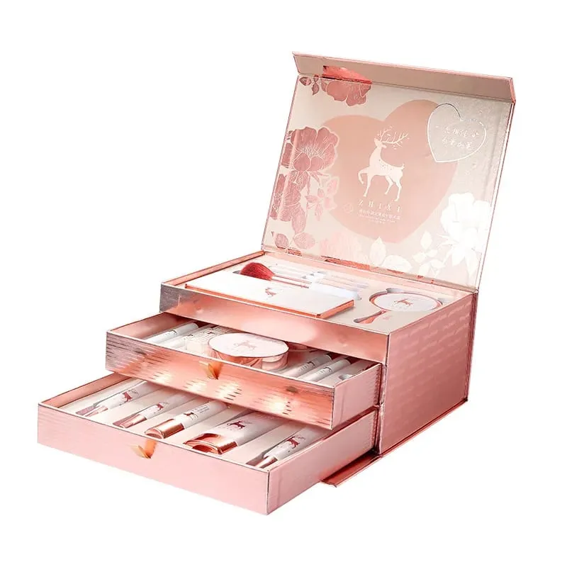 20 pçs conjunto de maquiagem caixa completa batom sombra conjunto presente conjunto completo compõem produtos de cuidados com a pele cosméticos para mulher