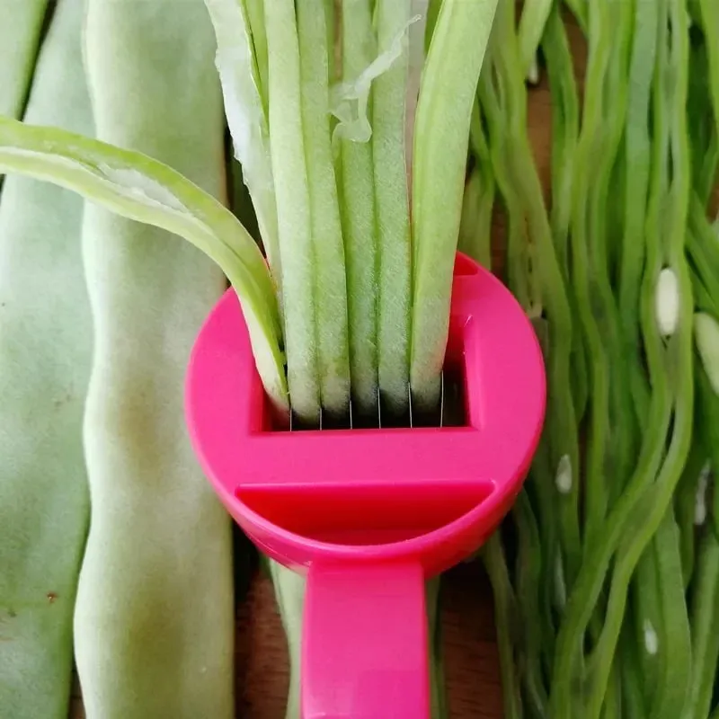 Bean Slicer Green Bean Slicer Cutter Cut Fruit Vegetable Stringer Peeler Remover for Easy Vegetable Slicer Kitchen Gadgets